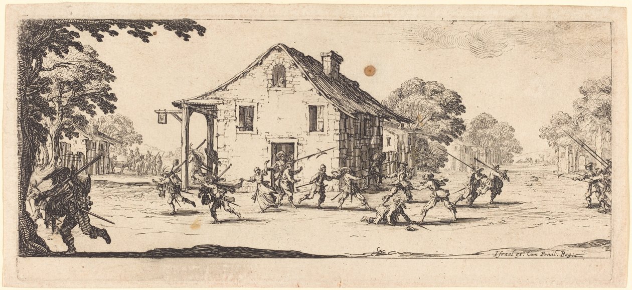 Ryöstön kohtaus tekijältä Jacques Callot