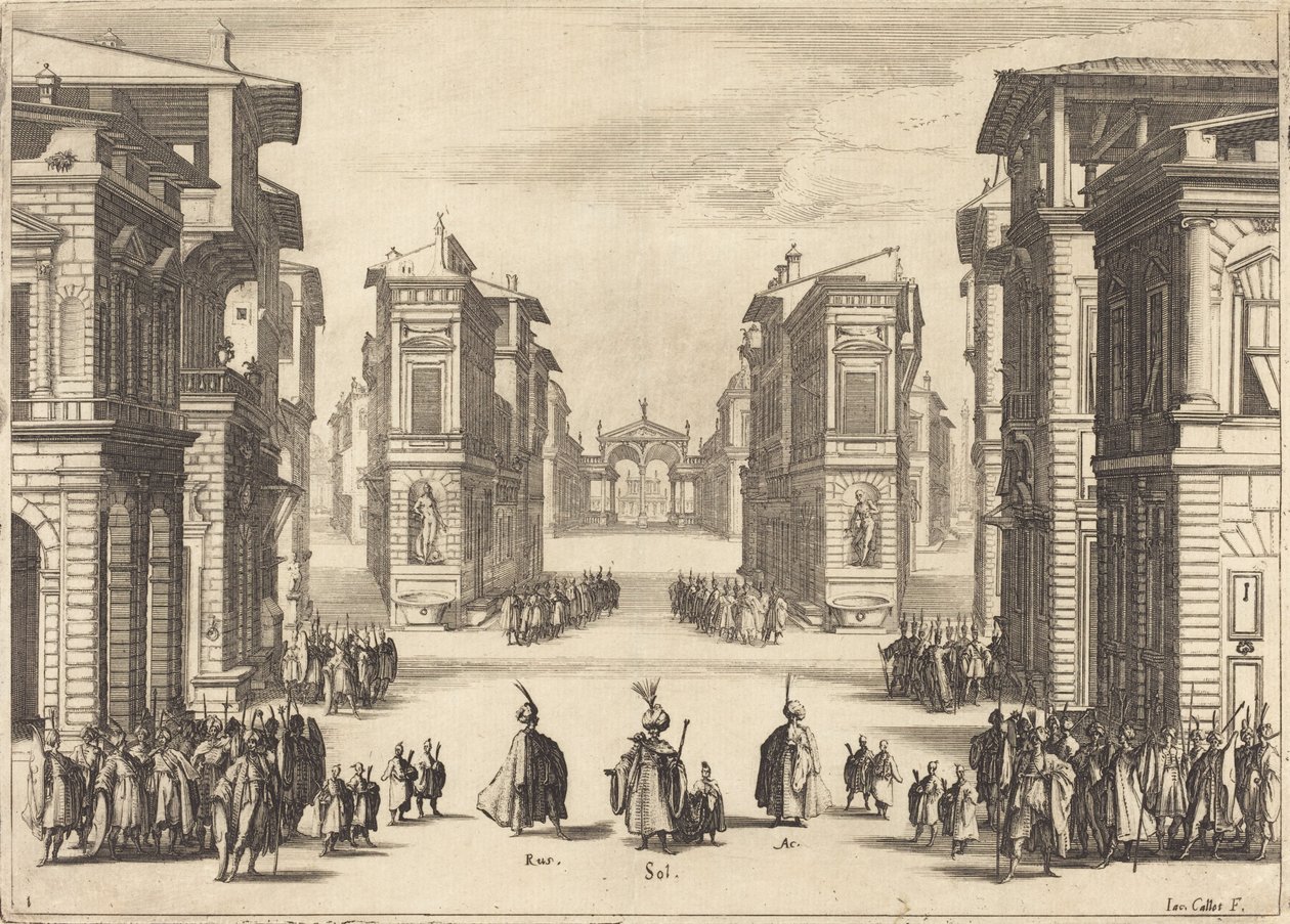 Suleiman, näytös I tekijältä Jacques Callot