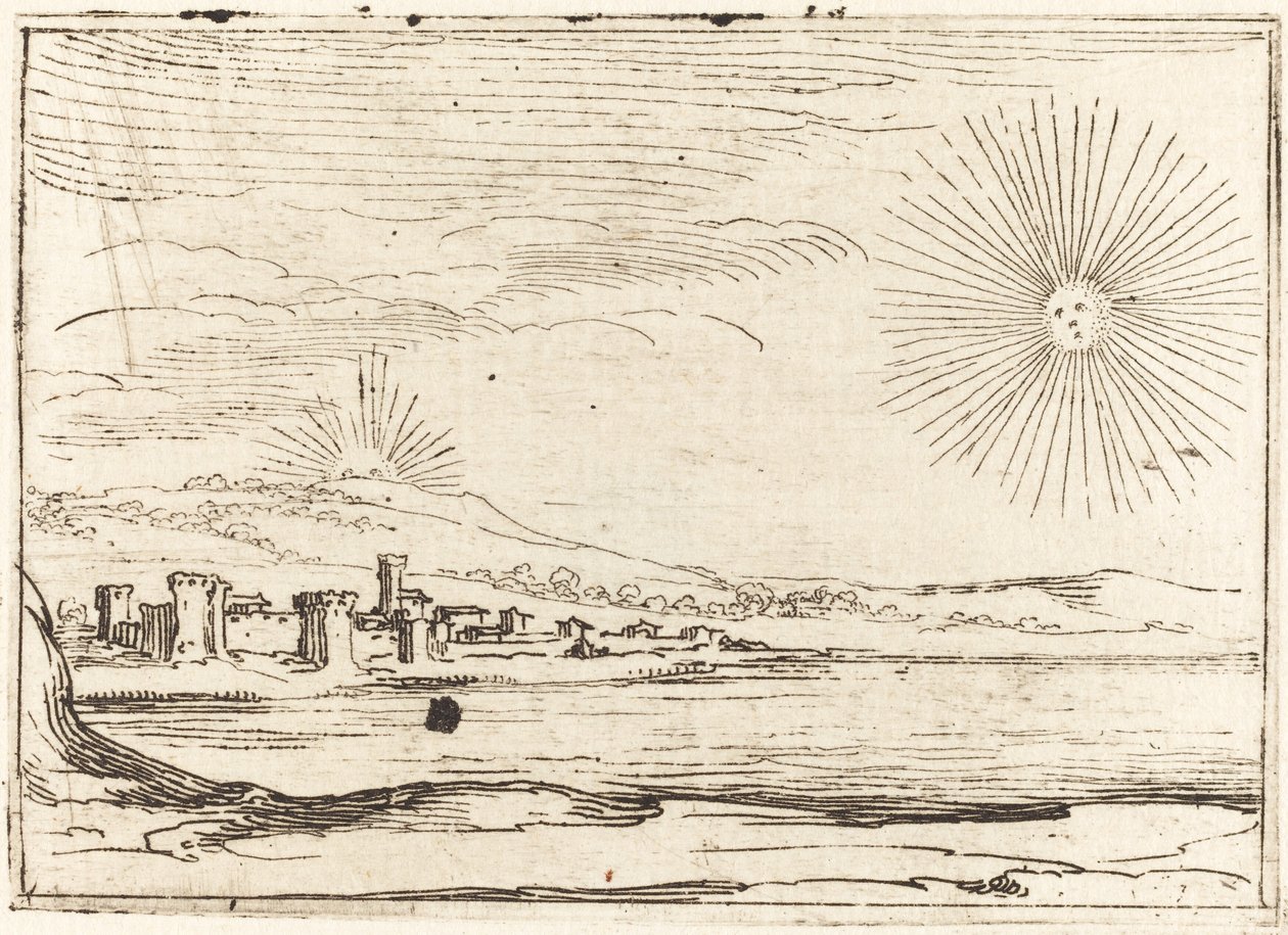Auringonnousu, 1628. tekijältä Jacques Callot