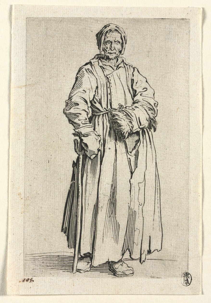 Kerjäläiset: Yksisilmäinen nainen tekijältä Jacques Callot