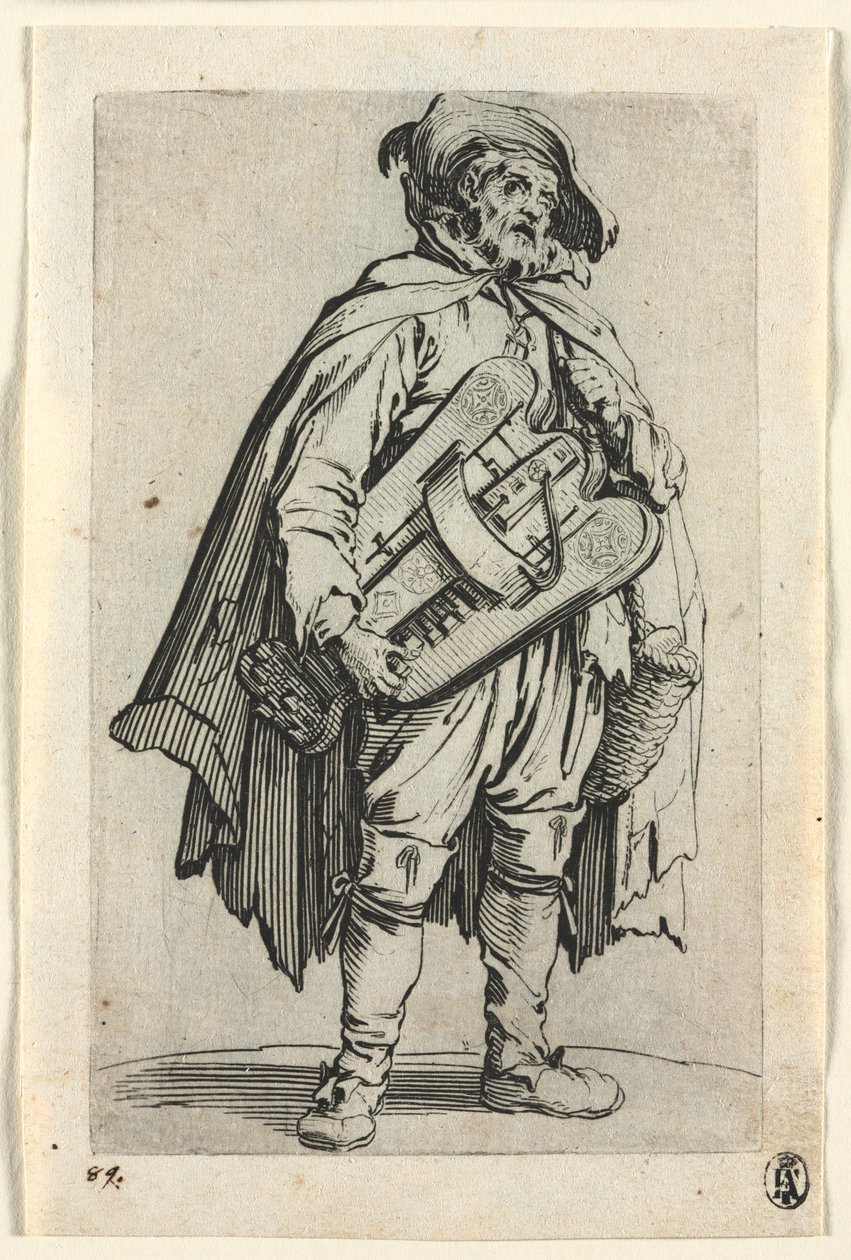 The Beggars: The Hurdy-Gurdy Player tekijältä Jacques Callot