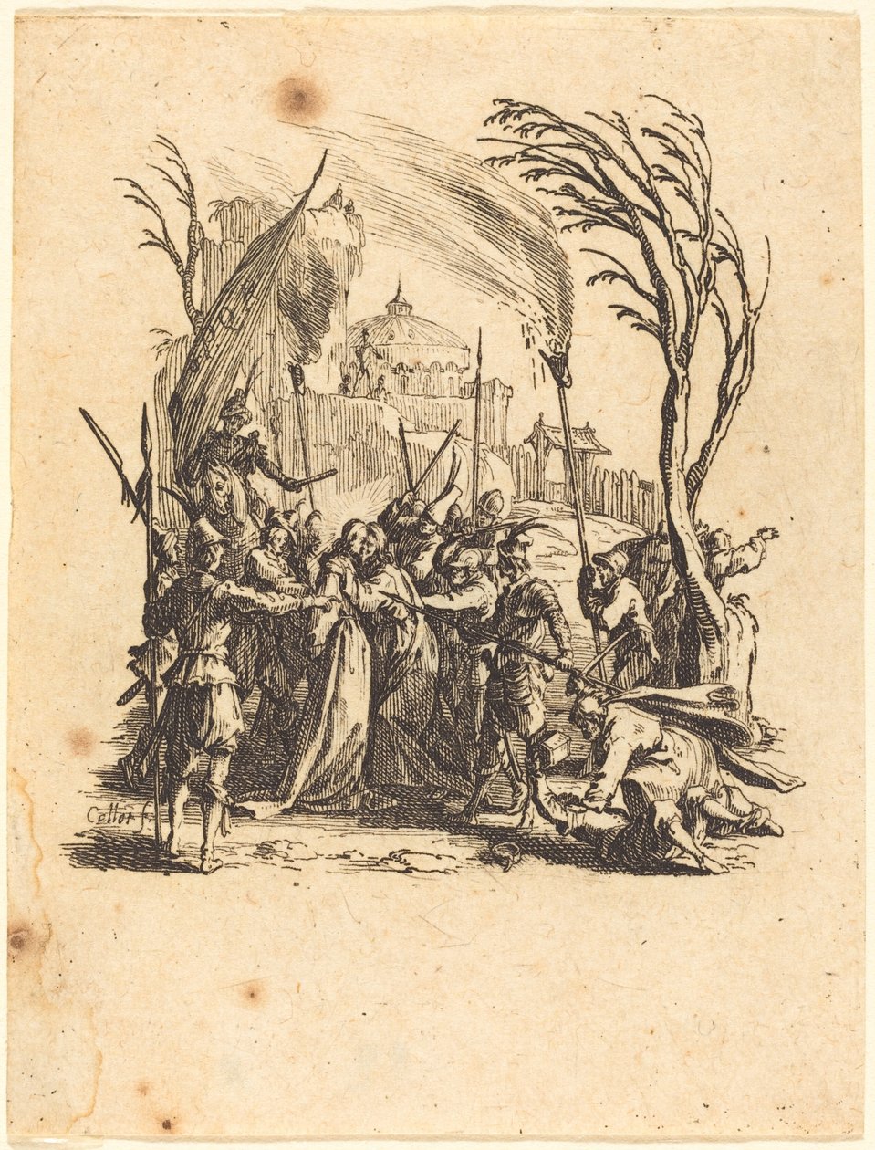 Pettäminen, c. 16241625. tekijältä Jacques Callot
