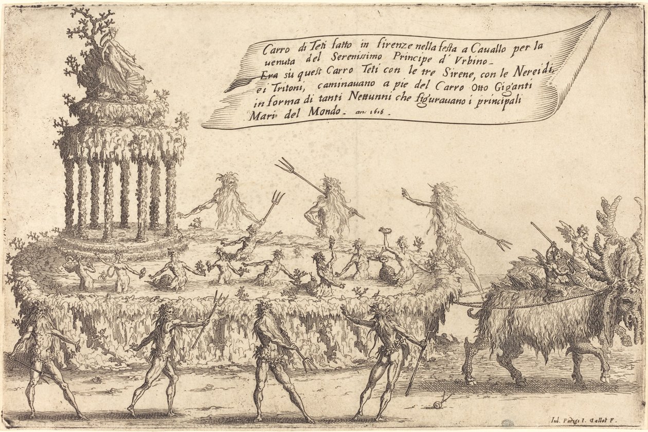 Thetisin kelluja, 1616. tekijältä Jacques Callot