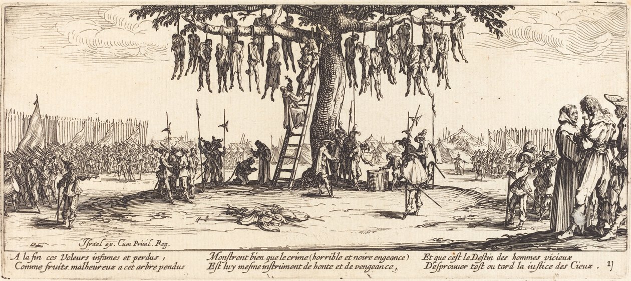 The Hanging, c. 1633. tekijältä Jacques Callot