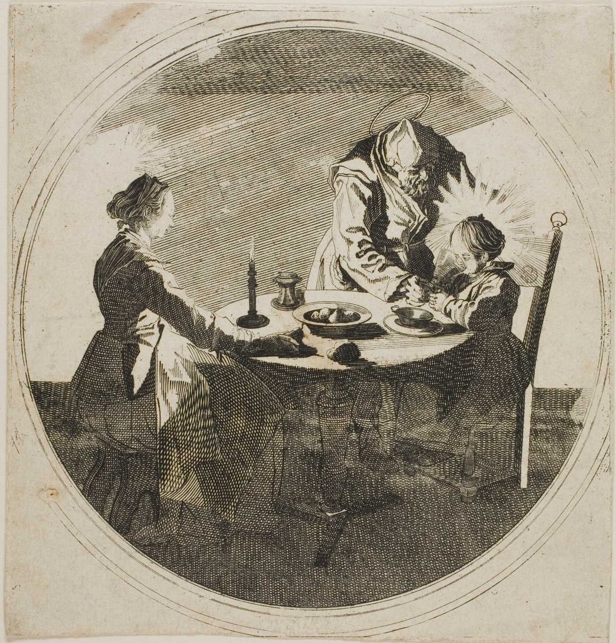 Pyhä perhe pöydässä tekijältä Jacques Callot