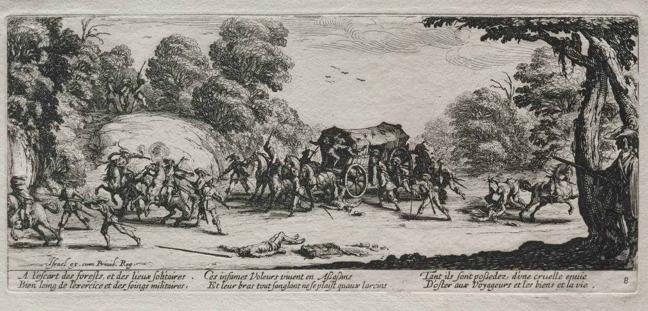 Sodan suuret kurjuudet: Moottoritieryöstö tekijältä Jacques Callot