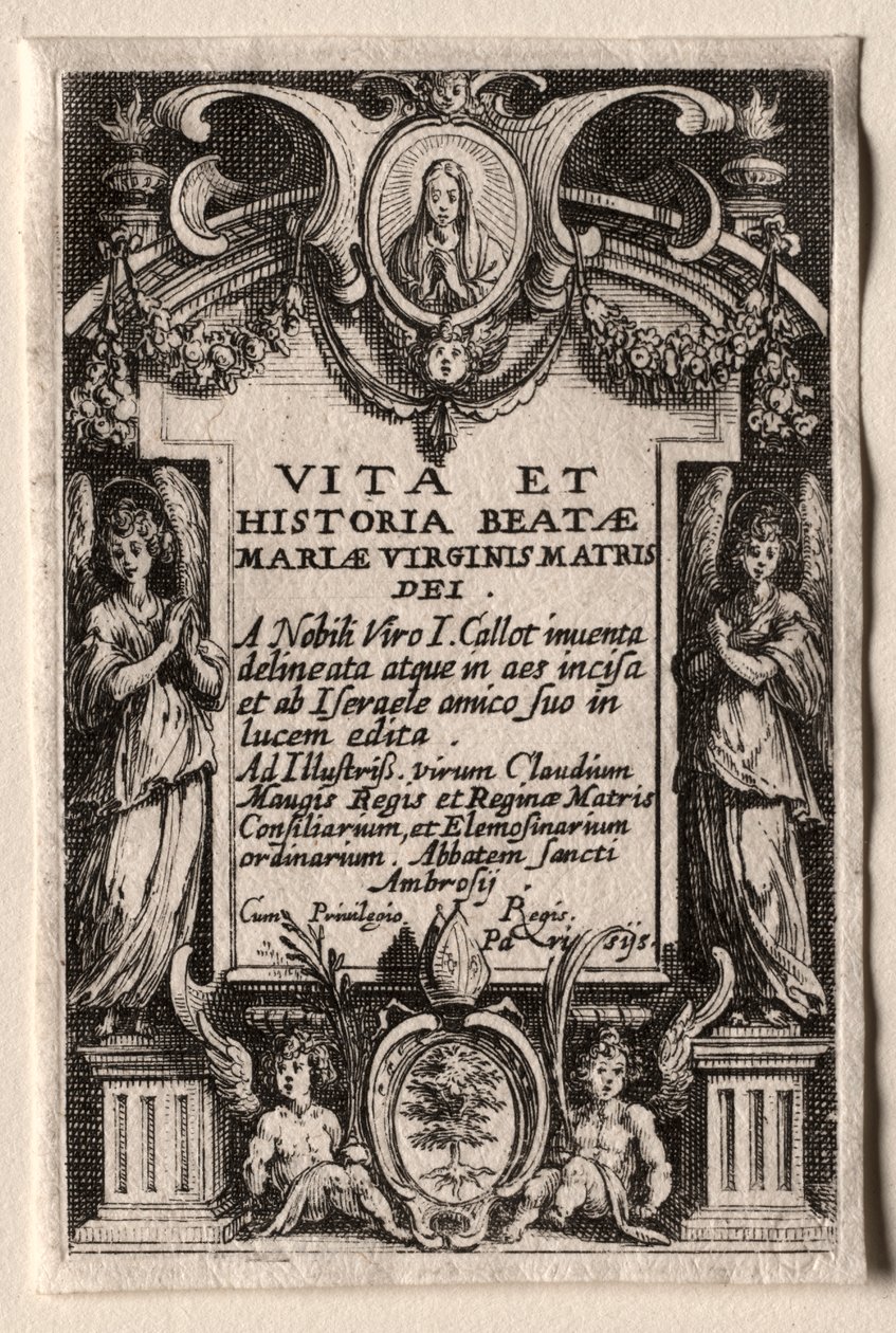 The Life of the Virgin: Frontispiece tekijältä Jacques Callot