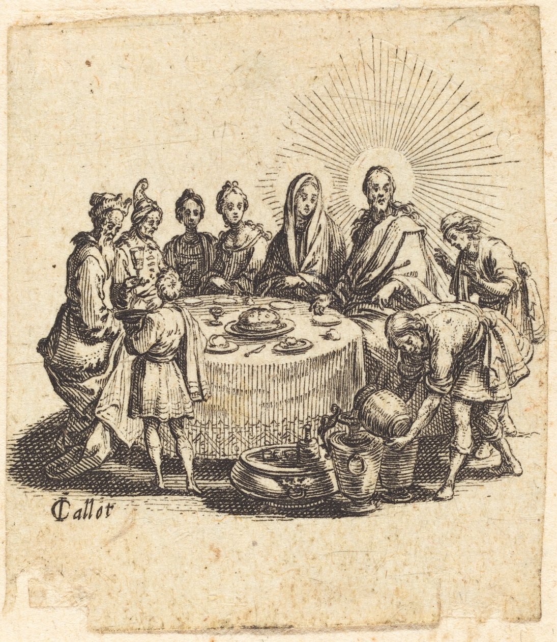 Häät Kaanassa, 1618. tekijältä Jacques Callot