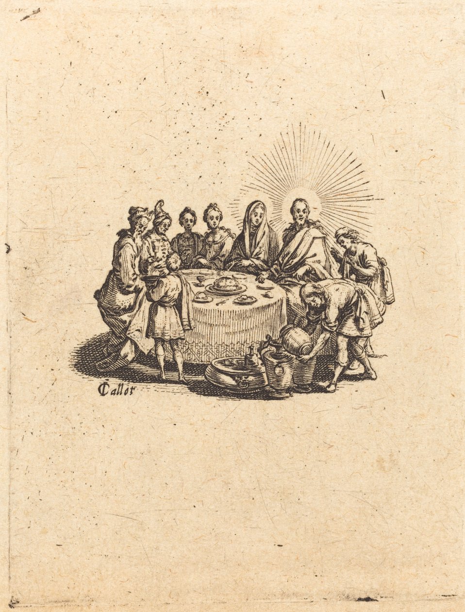 Häät Kaanassa, 1618. tekijältä Jacques Callot
