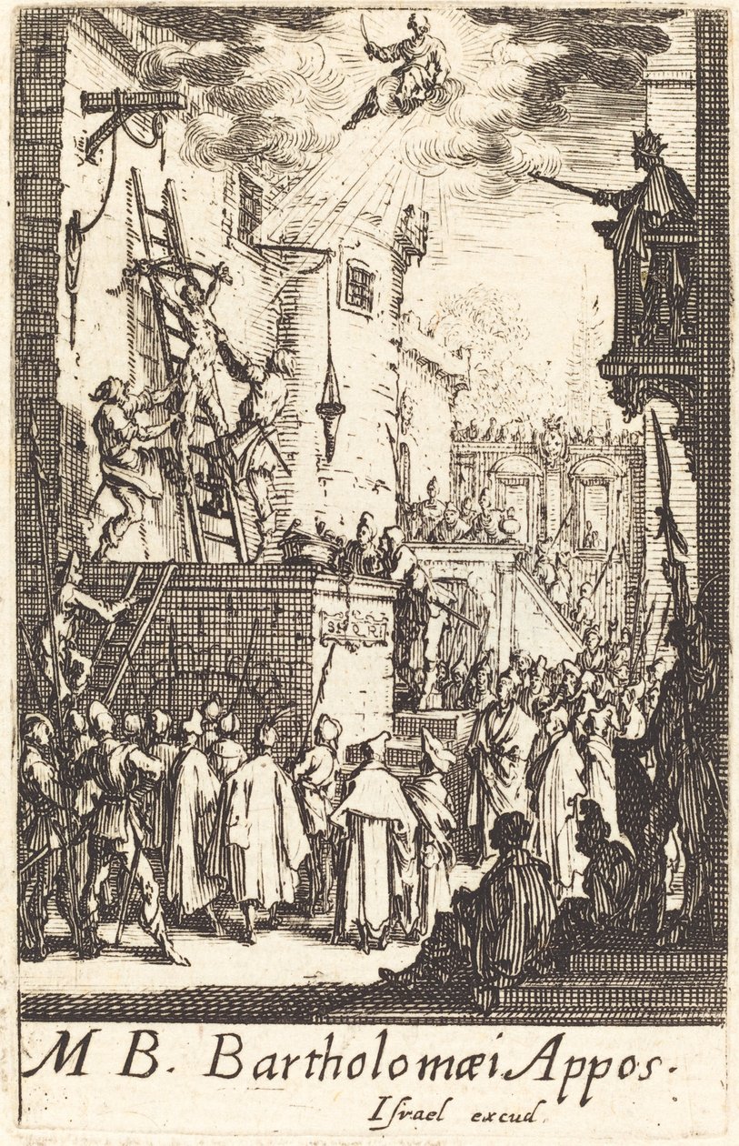 Pyhän Bartolomeuksen marttyyrikuolema tekijältä Jacques Callot