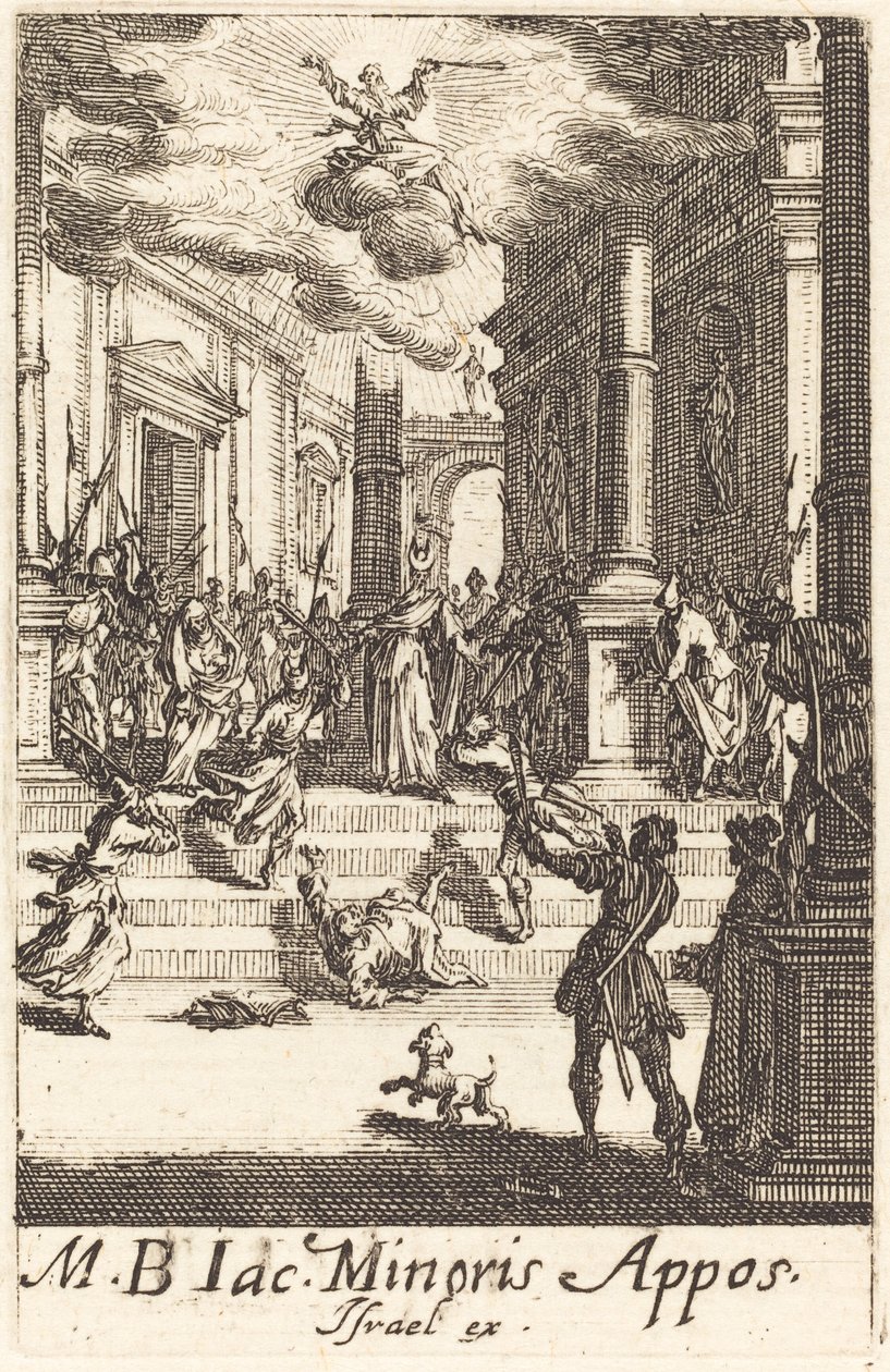 Pyhän Jaakobin marttyyrikuolema tekijältä Jacques Callot