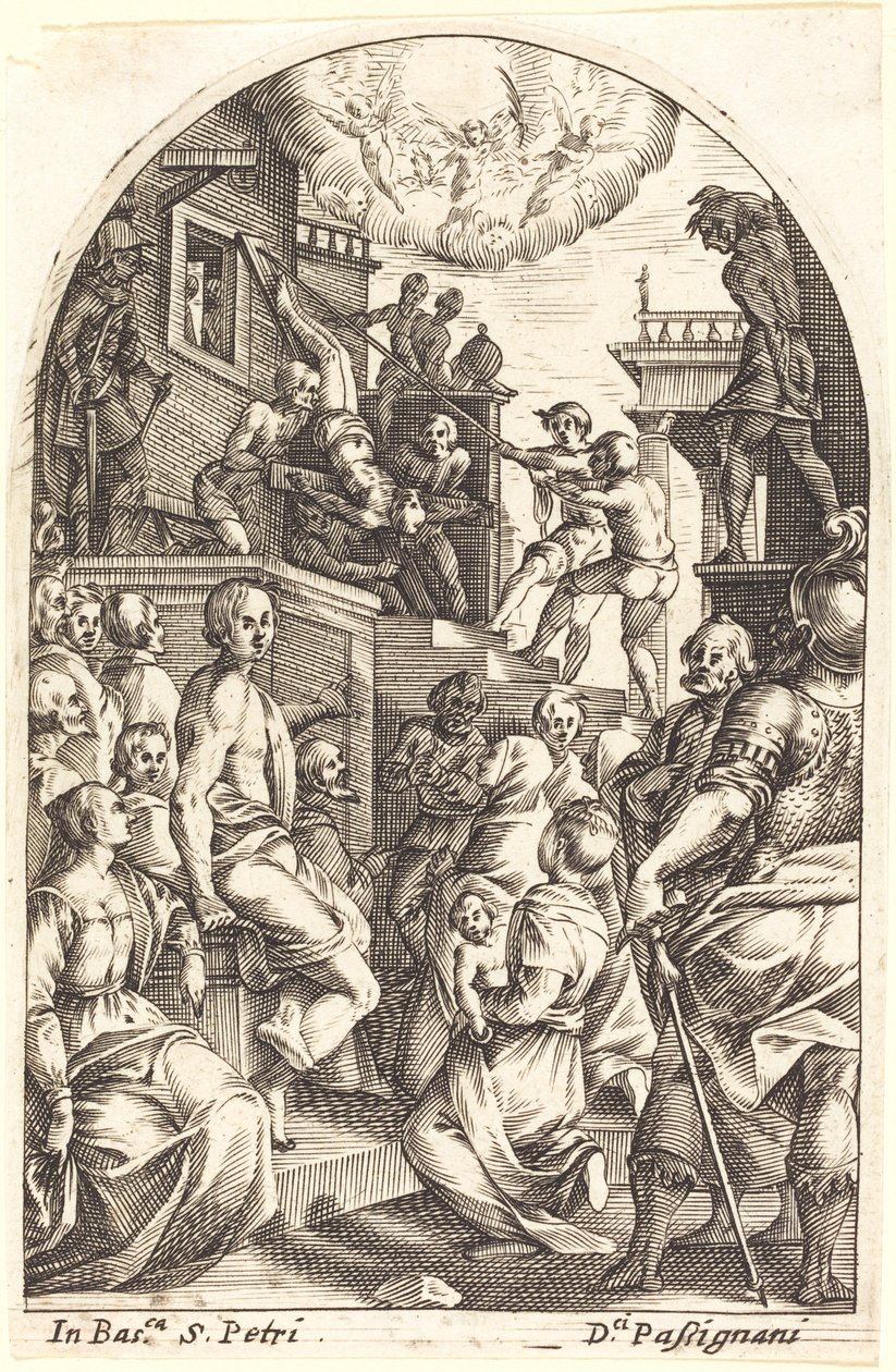 Pyhän Pietarin marttyyrikuolema tekijältä Jacques Callot