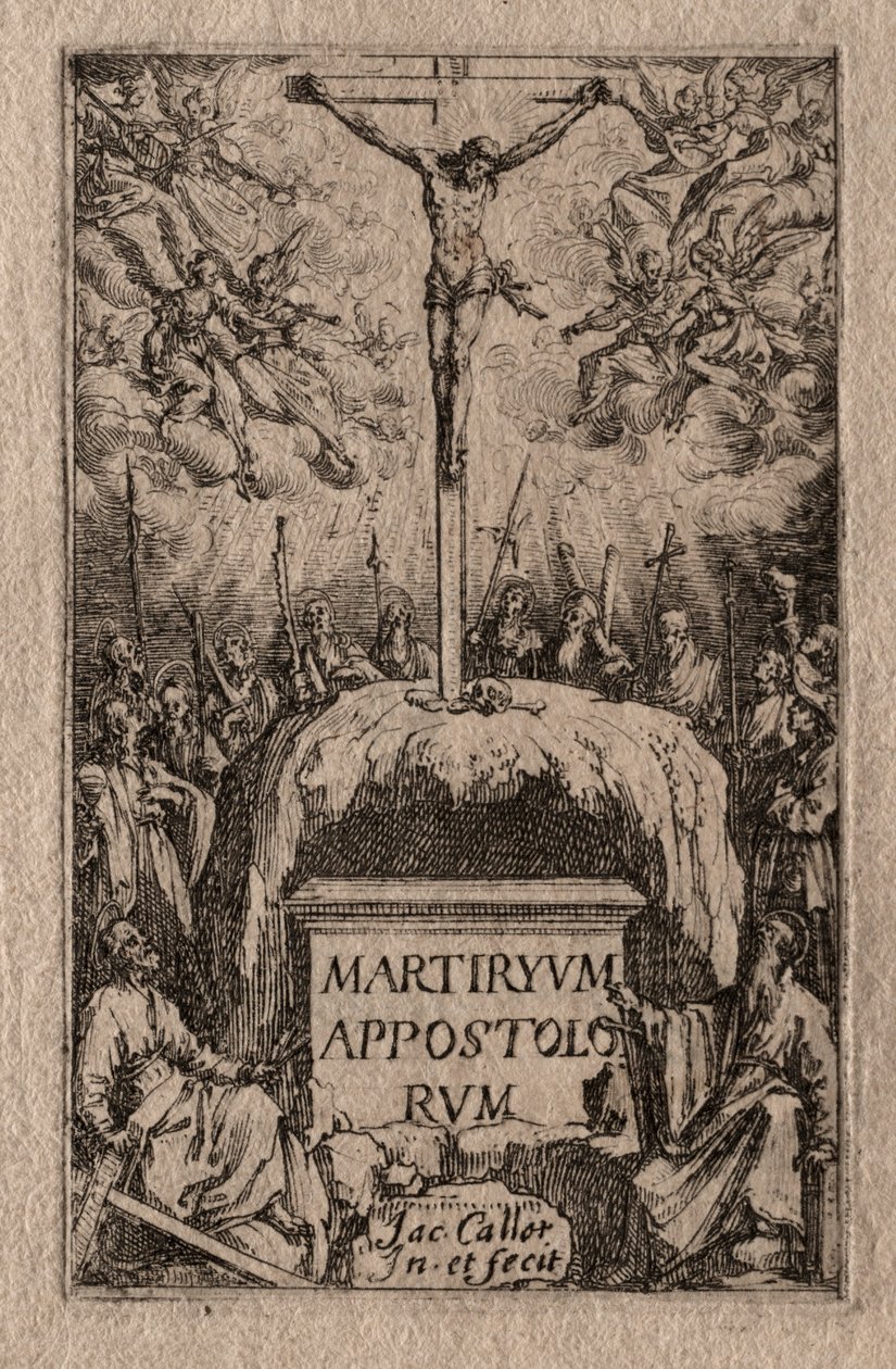 Apostolien marttyyrikuolema: Frontispiece. tekijältä Jacques Callot