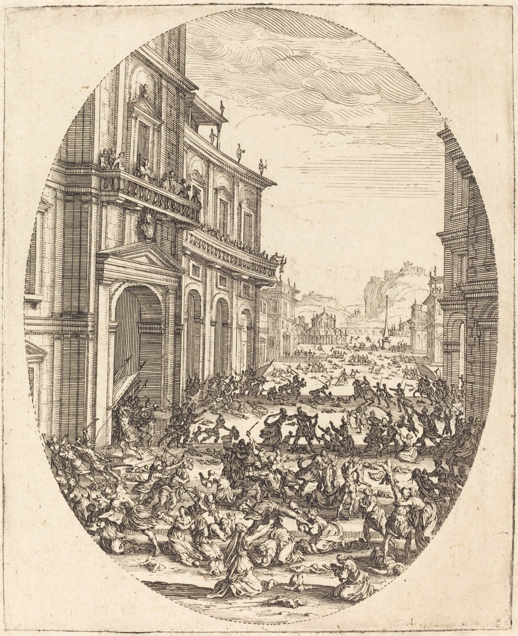 Viattomien verilöyly, n. 1622. tekijältä Jacques Callot