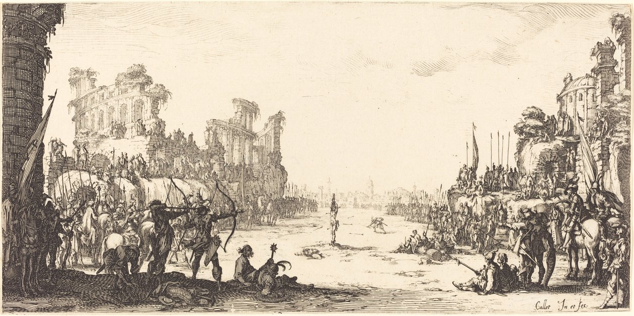 Arrowsin koettelemus (Saint Sebastian) tekijältä Jacques Callot