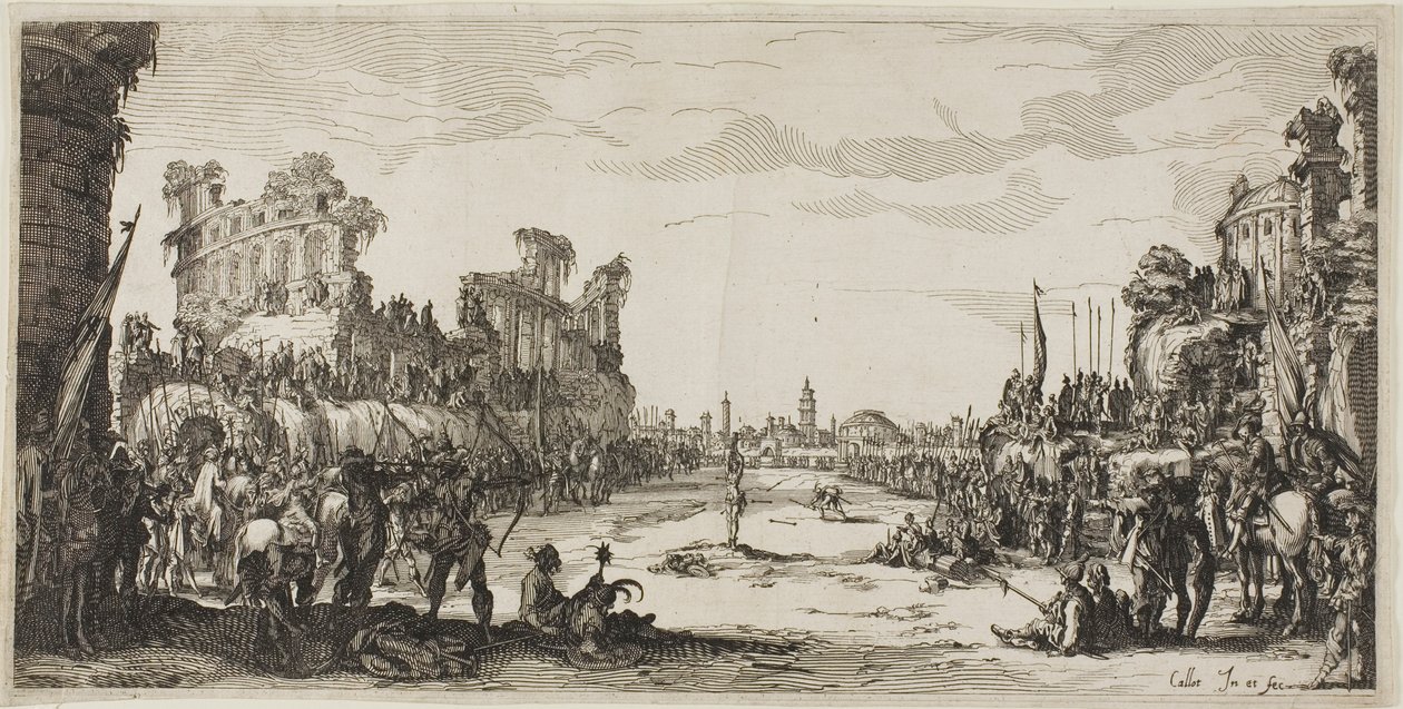 Nuolten koettelemus (Saint Sebastian) tekijältä Jacques Callot