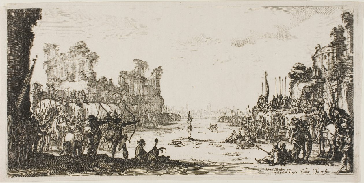 Nuolten koettelemus (Saint Sebastian) tekijältä Jacques Callot