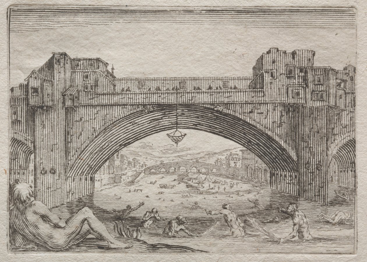 Ponte Vecchio, Firenze tekijältä Jacques Callot