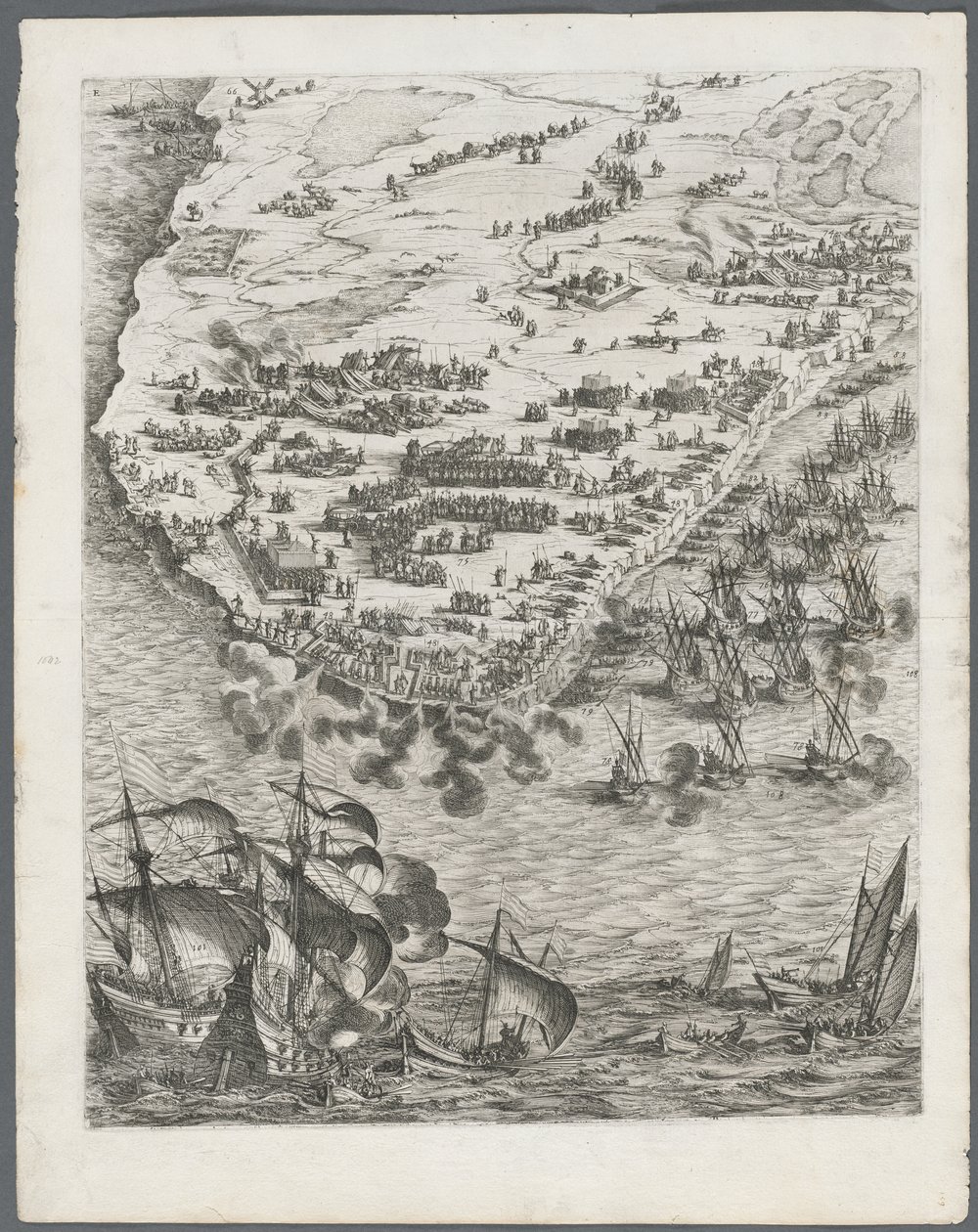 La Rochellen piiritys: levy 10 tekijältä Jacques Callot
