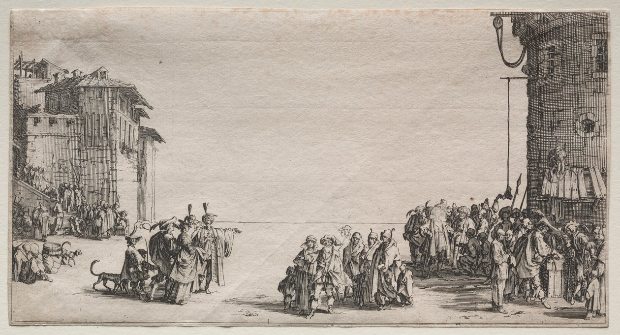 Orjamarkkinat, 1629. tekijältä Jacques Callot