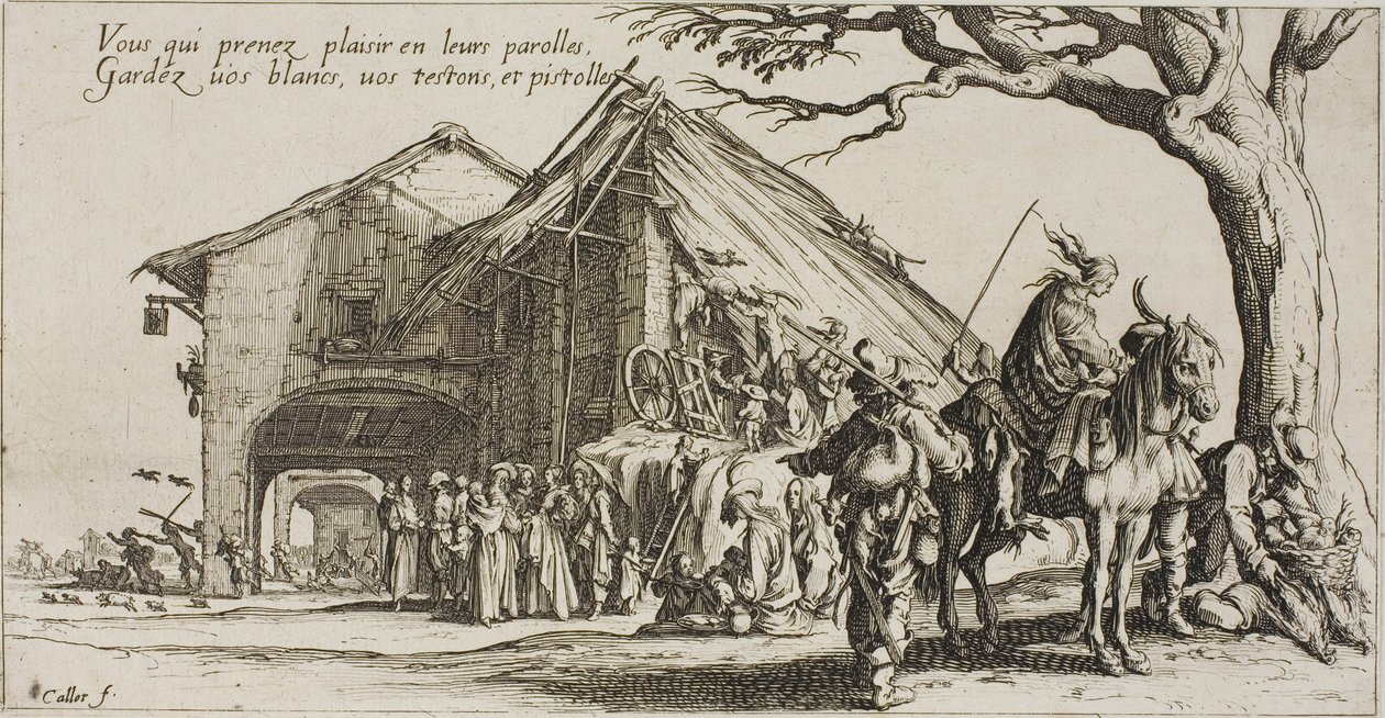 The Stopping Place, elokuvasta The Bohemians (Boheemit) tekijältä Jacques Callot