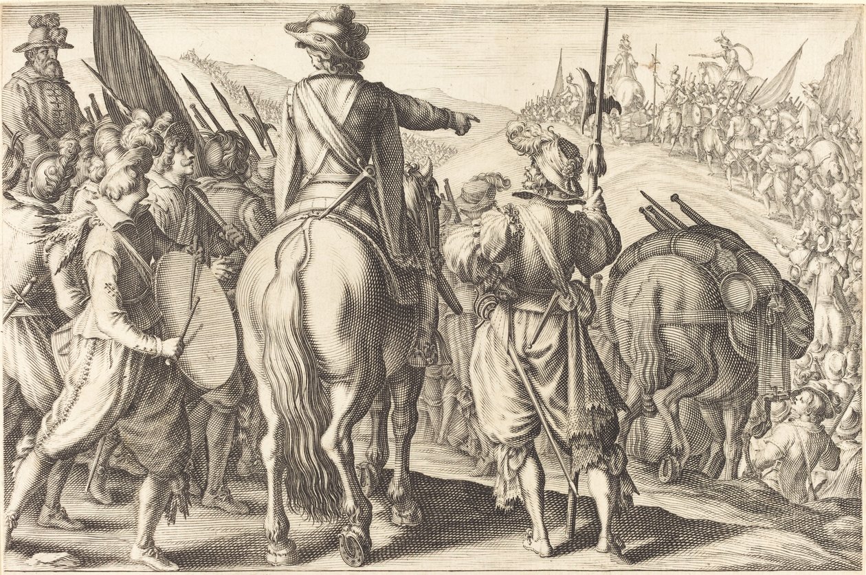 Joukot maaliskuussa, n. 1614. tekijältä Jacques Callot
