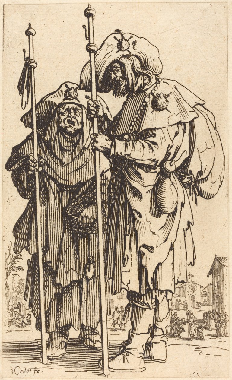 Kaksi pyhiinvaeltajaa tekijältä Jacques Callot