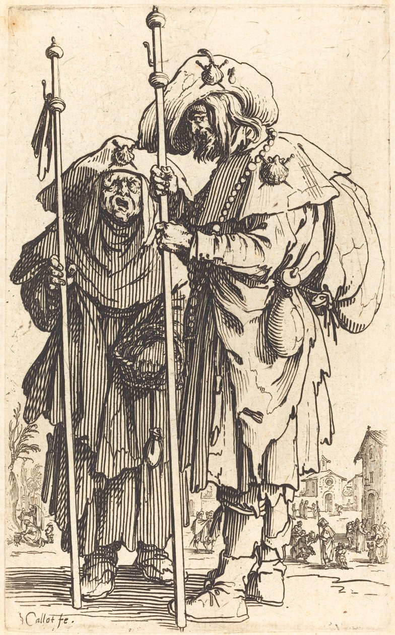 Kaksi pyhiinvaeltajaa tekijältä Jacques Callot