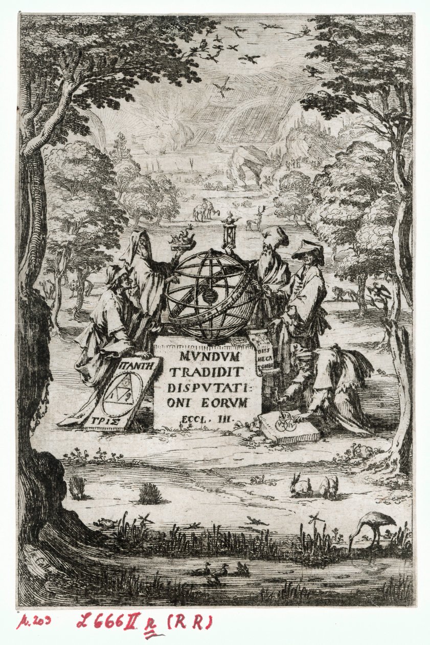 Sacra Cosmologia ... -teoksen nimiölehti (kaiverrus). tekijältä Jacques Callot