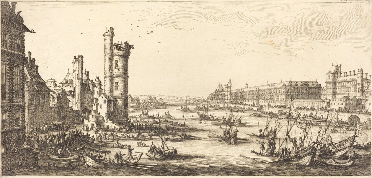 Näkymä Louvresta tekijältä Jacques Callot
