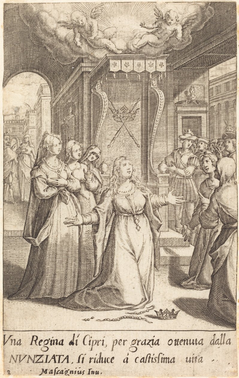 Kyproksen kuningatar tekijältä Jacques Callot after Donato Mascagni