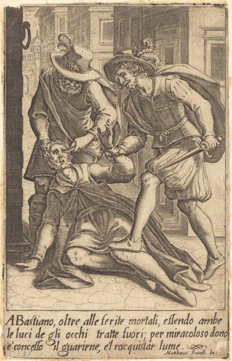 Bastiano tekijältä Jacques Callot after Matteo Rosselli