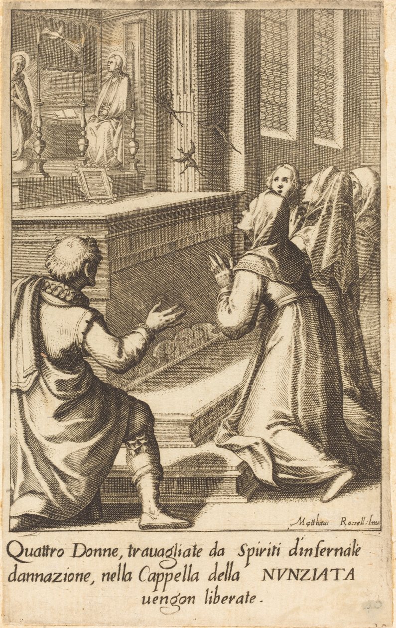 Neljä Naista tekijältä Jacques Callot after Matteo Rosselli