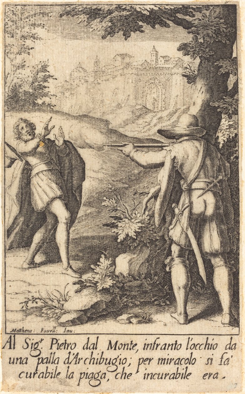 Pietro dal Monte tekijältä Jacques Callot after Matteo Rosselli