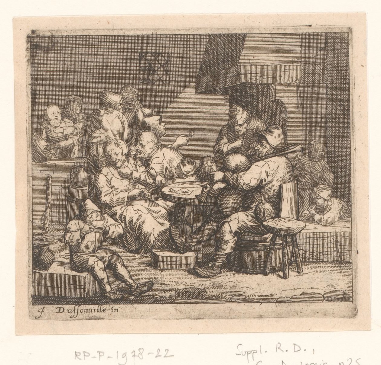 Kohtaus majatalossa tekijältä Jacques Dassonville (attributed to)
