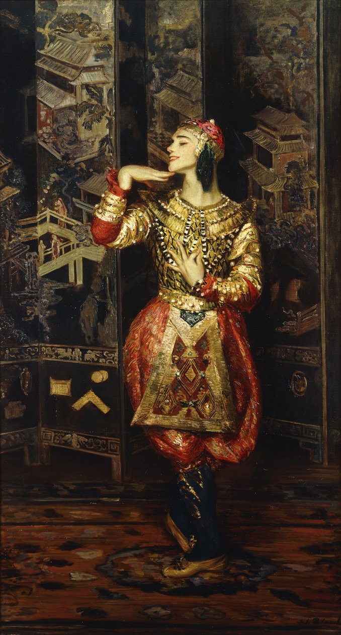 Vaslav Nijinsky elokuvassa Danse Orientale, 1910 tekijältä Jacques Emile Blanche