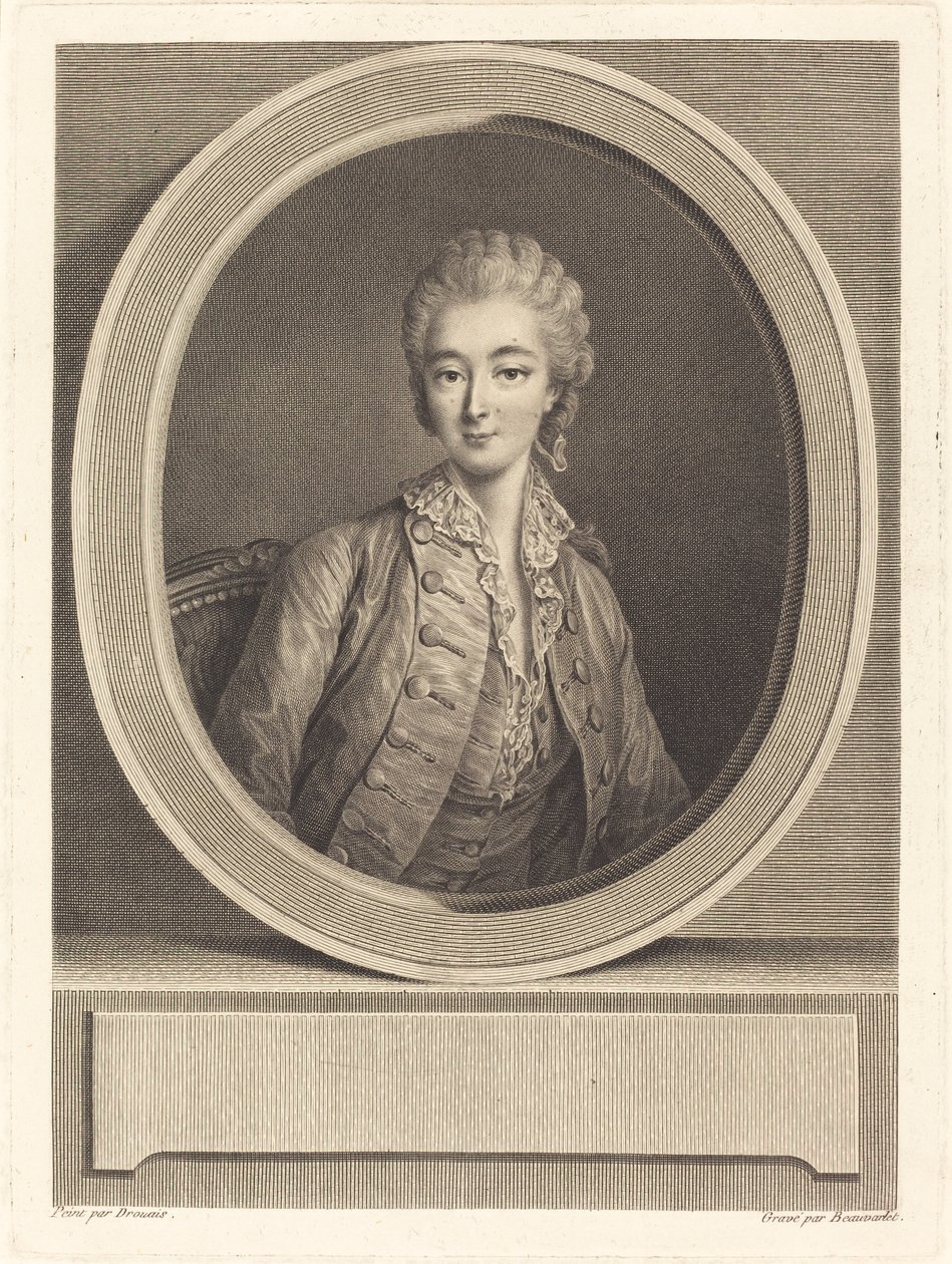 Rouva du Barry tekijältä Jacques Firmin Beauvarlet after François Hubert Drouais