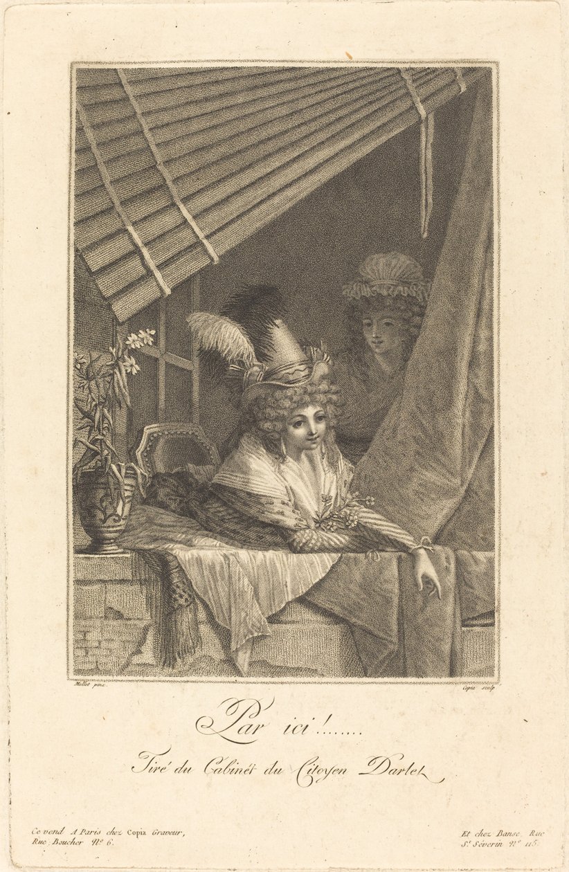 Tällä tavalla tekijältä Jacques Louis Copia after Jean Baptiste Mallet