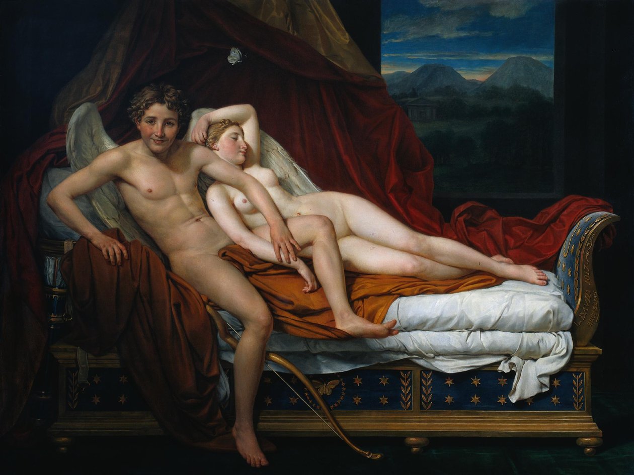 Cupid ja Psyche tekijältä Jacques Louis David