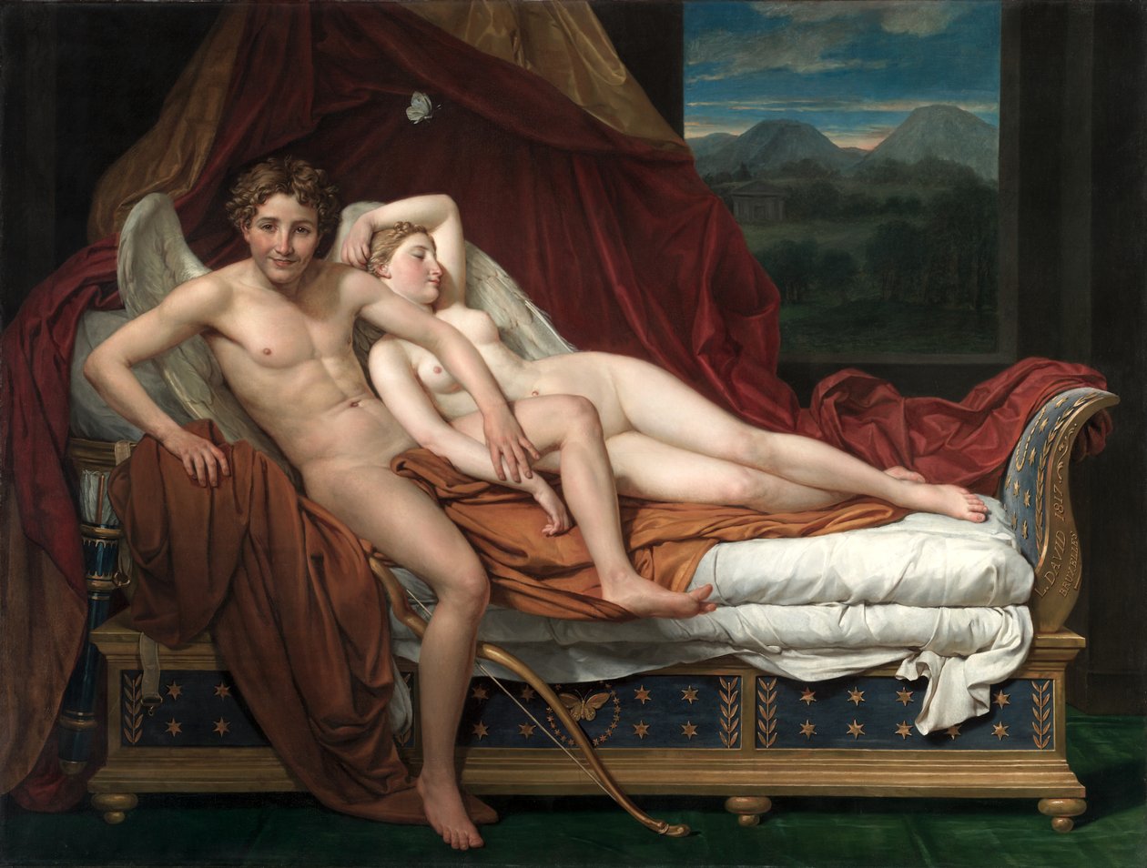 Cupid ja Psyche tekijältä Jacques Louis David