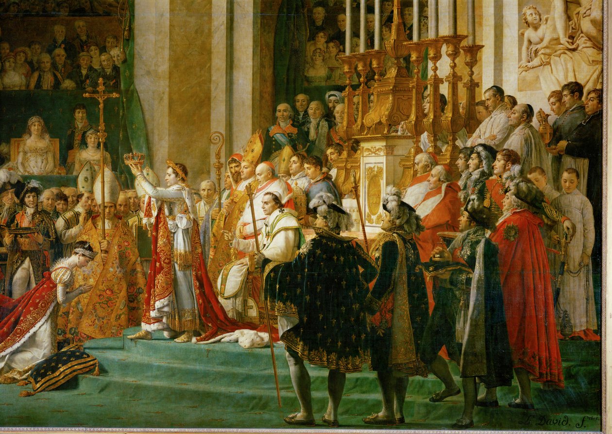 Napoleonin kruunajaiset Notre-Damessa ... tekijältä Jacques Louis David