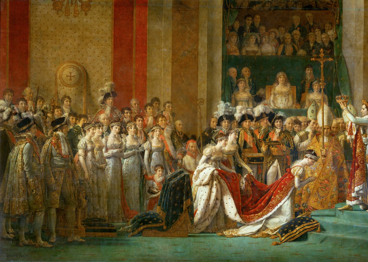 Napoleonin kruunajaiset Notre-Damessa ... tekijältä Jacques Louis David