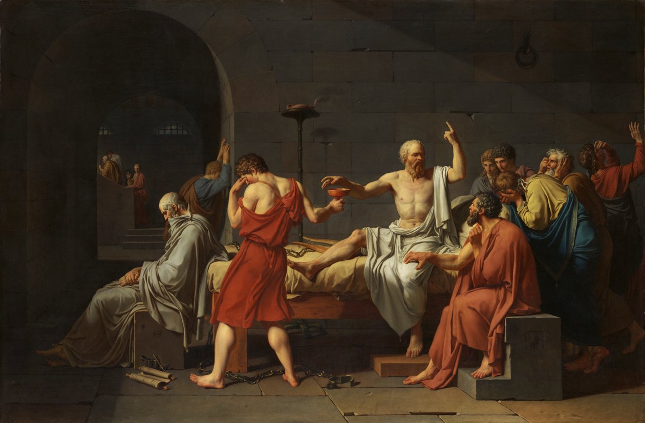Sokrateen kuolema tekijältä Jacques Louis David