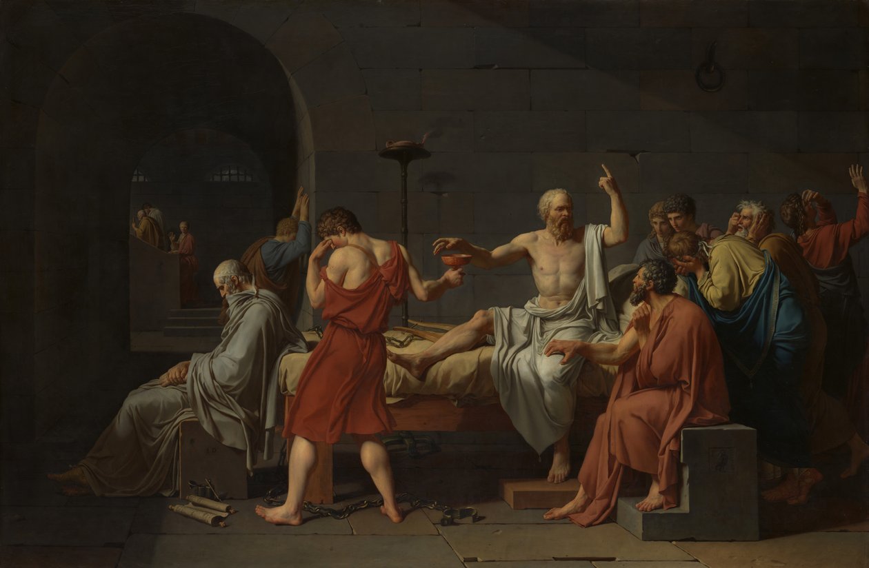Sokrateen kuolema, 1787. tekijältä Jacques Louis David