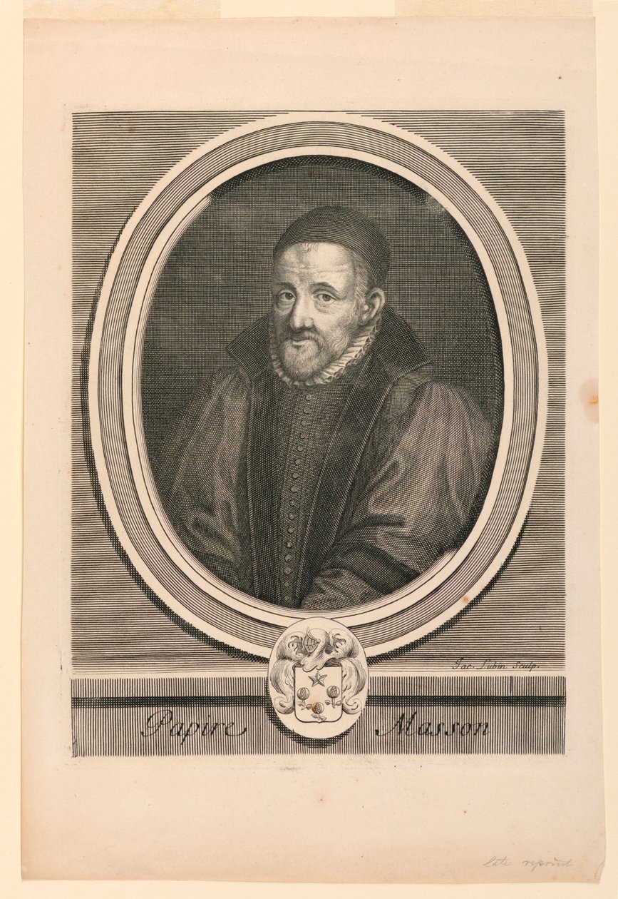 Papire Massonin (1544-1611) muotokuva tekijältä Jacques Lubin