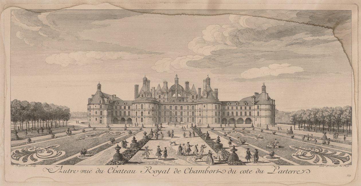 Chateau Chambord puutarhasta. tekijältä Jacques Rigaud