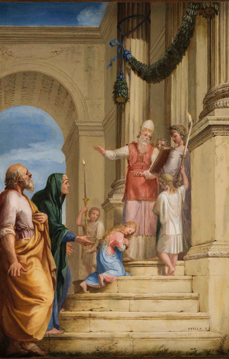 Ranska: Présentation de la Vierge au Temple (Neljännen päivän esittely temppelissä) tekijältä Jacques Stella