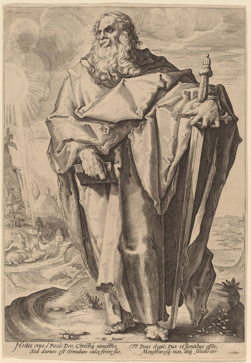Pyhä Paavali tekijältä Jacques de Gheyn II, after Hendrik Goltzius