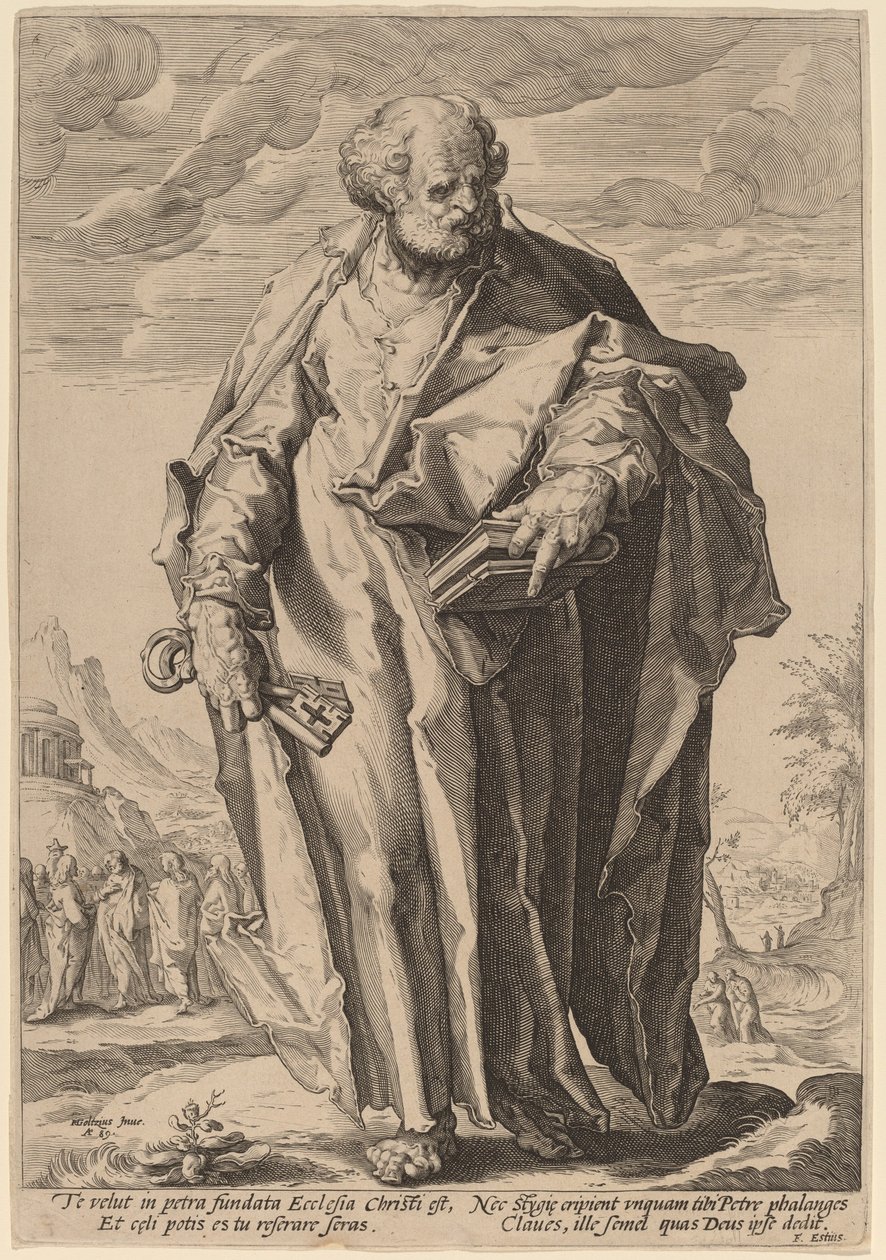 Pyhä Pietari tekijältä Jacques de Gheyn II, after Hendrik Goltzius