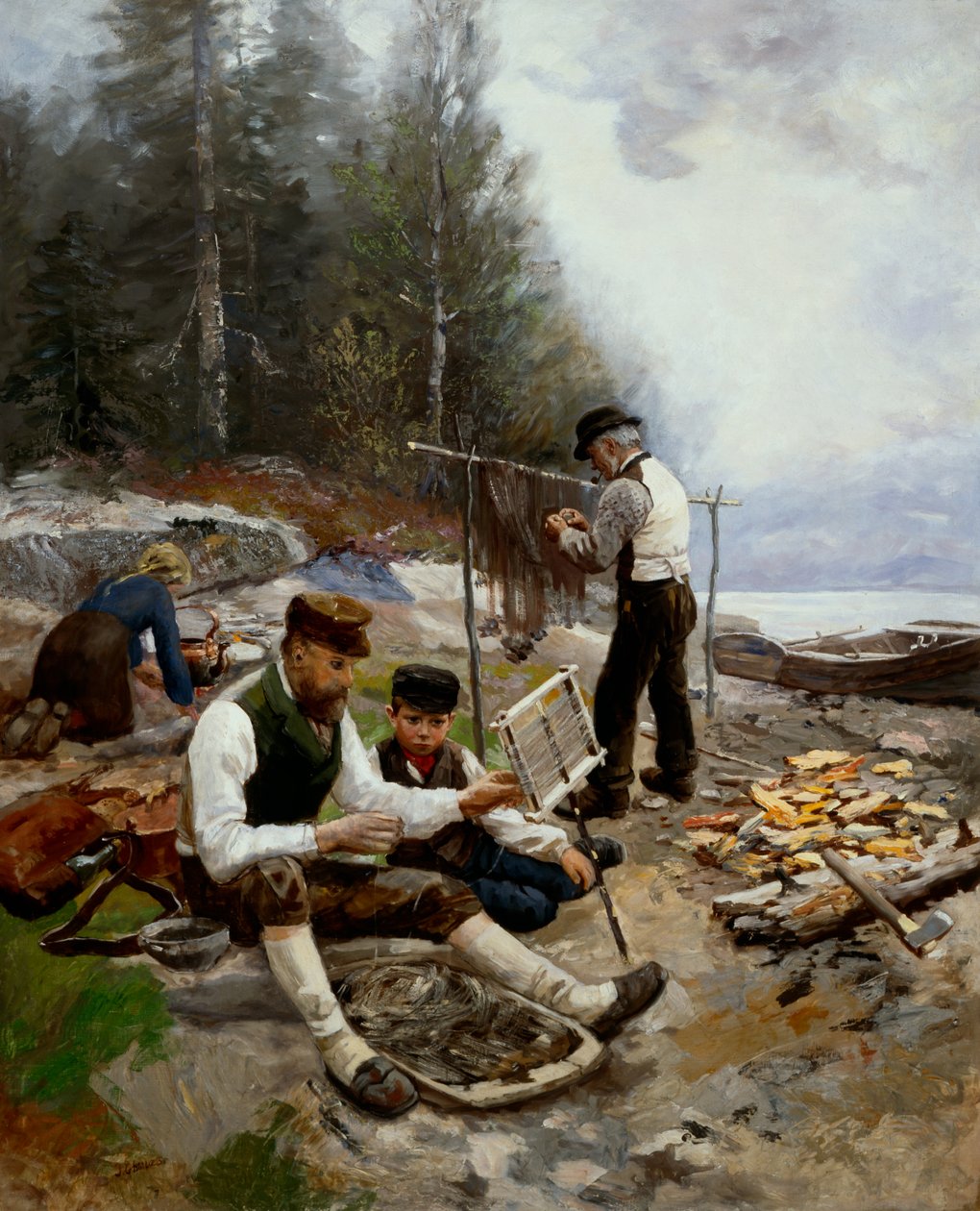 Kalastajat rannalla tekijältä Jahn Ekenaes